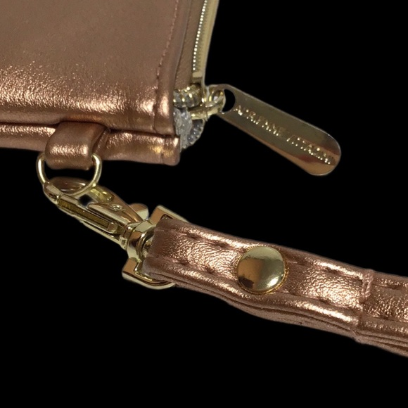 Adrienne Vittadini Wristlet/Clutch with Detachable Phone Charger Pack, Gold - Picture 5 of 10